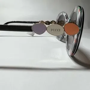 EMILIO PUCCI 55MM Round Sunglasses - Black / Bordeaux - Purple Hard Case EMILIO PUCCI 55MM Round Sunglasses - Black / Bordeaux  main image 4